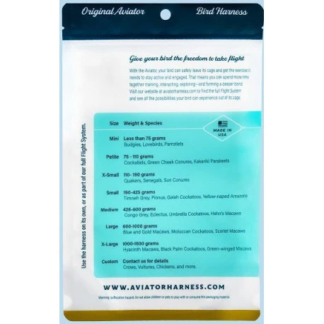 Harnais Pour Perruches Aviator - Mini/Noir – Image 3